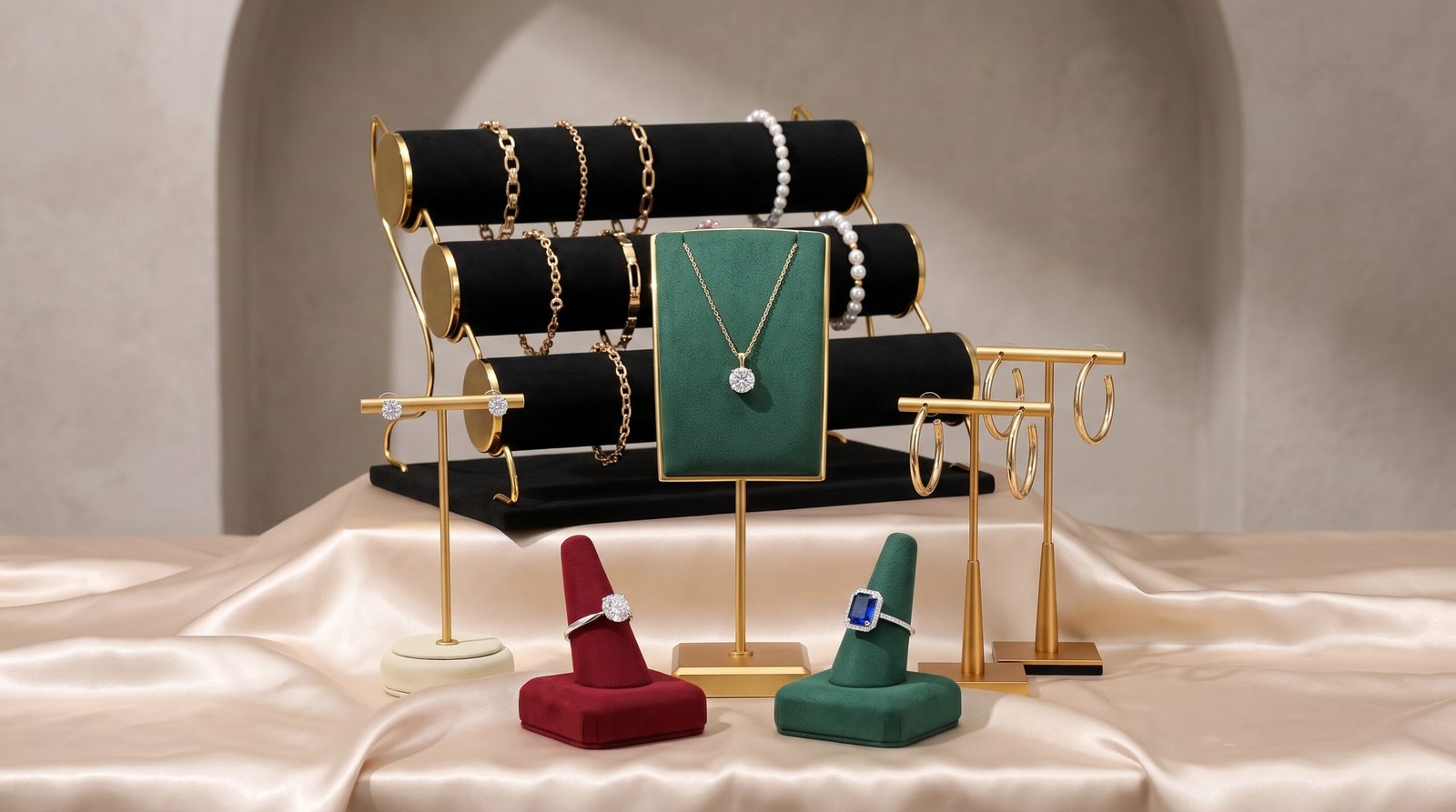 Jewelry display stands and holders