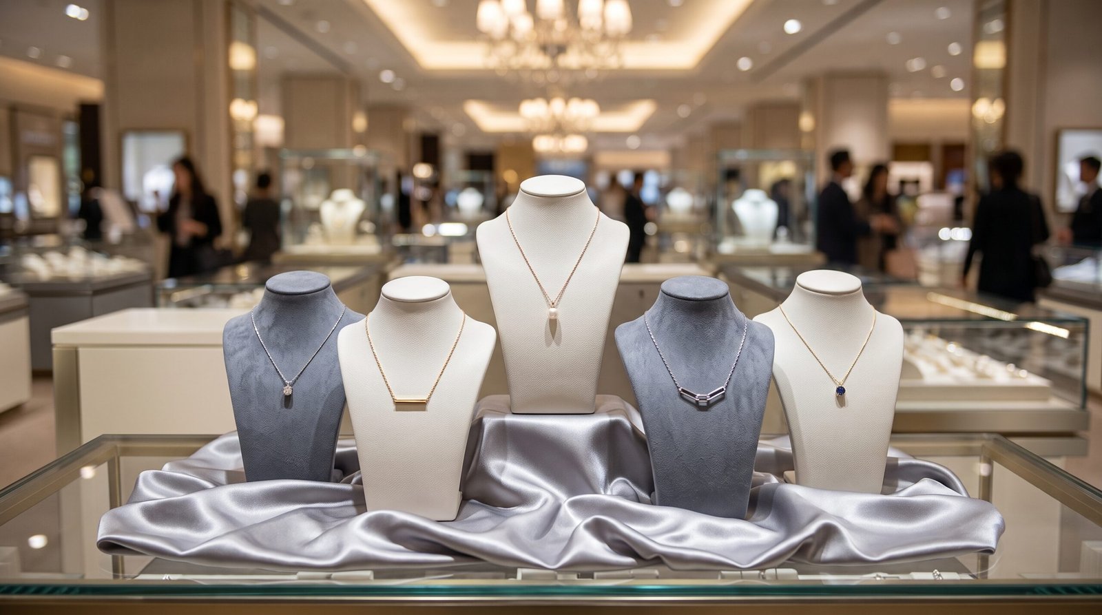 Retail necklace display stands